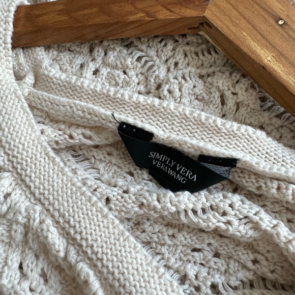 Simply Vera Wang Crochet Knit Sweater - Picture 3 of 3